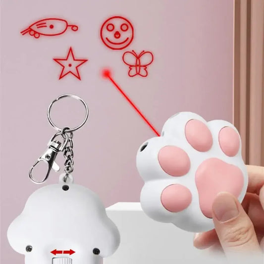 Pet Cat Toys USB Rechargeable Laser Toy Transform Pattern for Cats Interactive Funny Kitten Training Laser Toy Cat Accessories