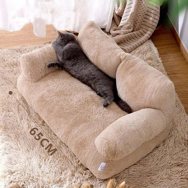 Luxury Cat Bed Sofa Winter Warm Cat Nest Pet Bed for Small Medium Dogs Cats Comfortable Plush Puppy Bed Pet Supplies